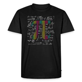 Pi Jour 3.14 Pi symbole avec math equations cadeau - T-shirt Premium bio Homme - noir - Devant - Nico (187cm)
