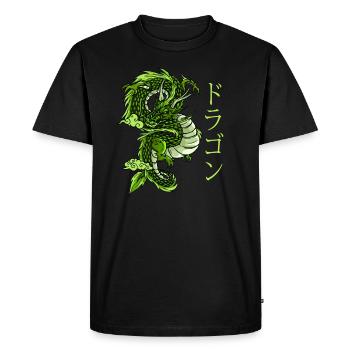 Dragon chinois traditionnel. Grunge esthétique - T-shirt Premium bio Homme - noir - Devant - Nico (187cm)
