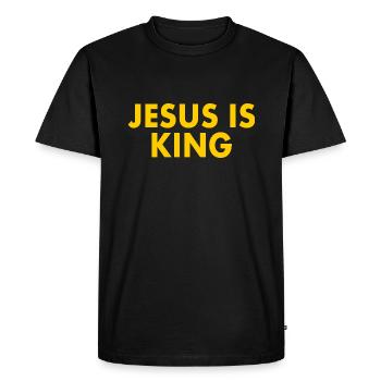 Jesus is king - T-shirt Premium bio Homme - noir - Devant - Nico (187cm)