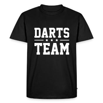 Darts Team - Men's Premium Organic T-Shirt - black - Front - Nico (187cm)