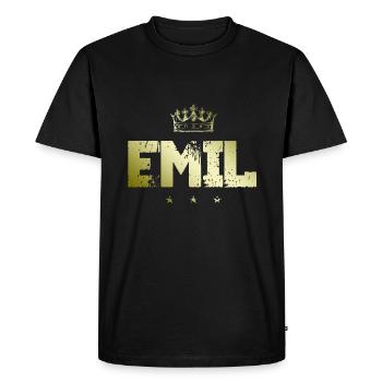 Emil - T-shirt Premium bio Homme - noir - Devant - Nico (187cm)