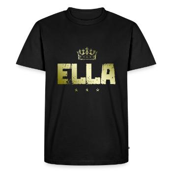 Ella - Men's Premium Organic T-Shirt - black - Front - Nico (187cm)
