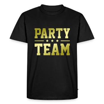 Équipe de fête - T-shirt Premium bio Homme - noir - Devant - Nico (187cm)