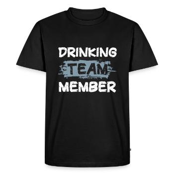 Équipe de consommation d’alcool - T-shirt Premium bio Homme - noir - Devant - Nico (187cm)