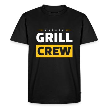 Équipage de grillades - T-shirt Premium bio Homme - noir - Devant - Nico (187cm)