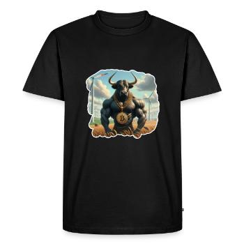 Bitcoin Bullrun - T-shirt Premium bio Homme - noir - Devant - Nico (187cm)