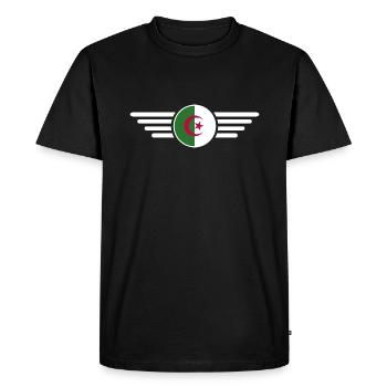 J’aime l’Algérie, T-Shirt Design Style Élégance - T-shirt Premium bio Homme - noir - Devant - Nico (187cm)