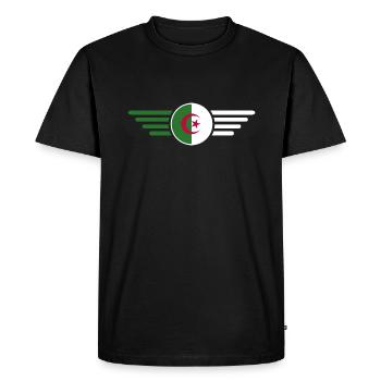 J’aime l’Algérie, T-Shirt Design Style Élégance - T-shirt Premium bio Homme - noir - Devant - Nico (187cm)