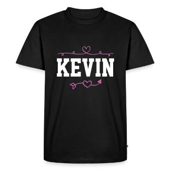 Kevin - T-shirt Premium bio Homme - noir - Devant - Nico (187cm)