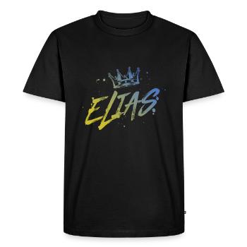 Elias - Men's Premium Organic T-Shirt - black - Front - Nico (187cm)
