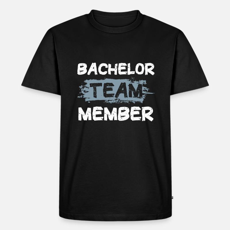 Bachelor Team - Männer Premium Bio T-Shirt - Schwarz