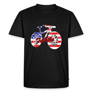 Cool Fat Bike USA - Men's Premium Organic T-Shirt - black - Front - Nico (187cm)