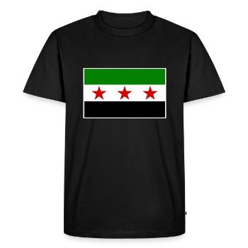 Syrie - T-shirt Premium bio Homme - noir - Devant - Nico (187cm)
