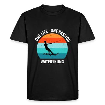 Ski nautique, ski nautique, skieurs nautiques - T-shirt Premium bio Homme - noir - Devant - Nico (187cm)