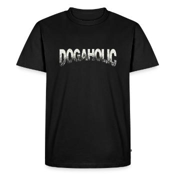 DOGAHOLIC IGP Motif de chien mondioring - T-shirt Premium bio Homme - noir - Devant - Nico (187cm)