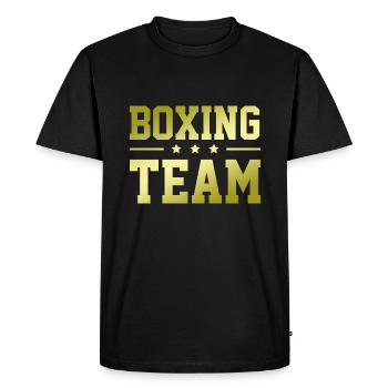 Boxing Team - Men's Premium Organic T-Shirt - black - Front - Nico (187cm)