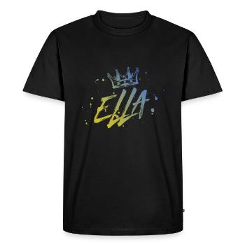 Ella - Men's Premium Organic T-Shirt - black - Front - Nico (187cm)