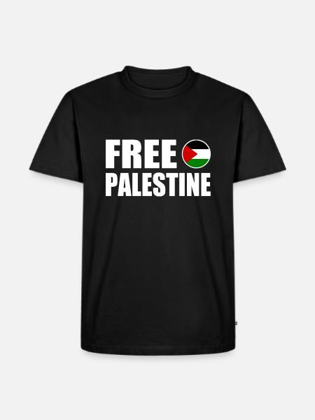 Free palestine - Men's Premium Organic T-Shirt - black