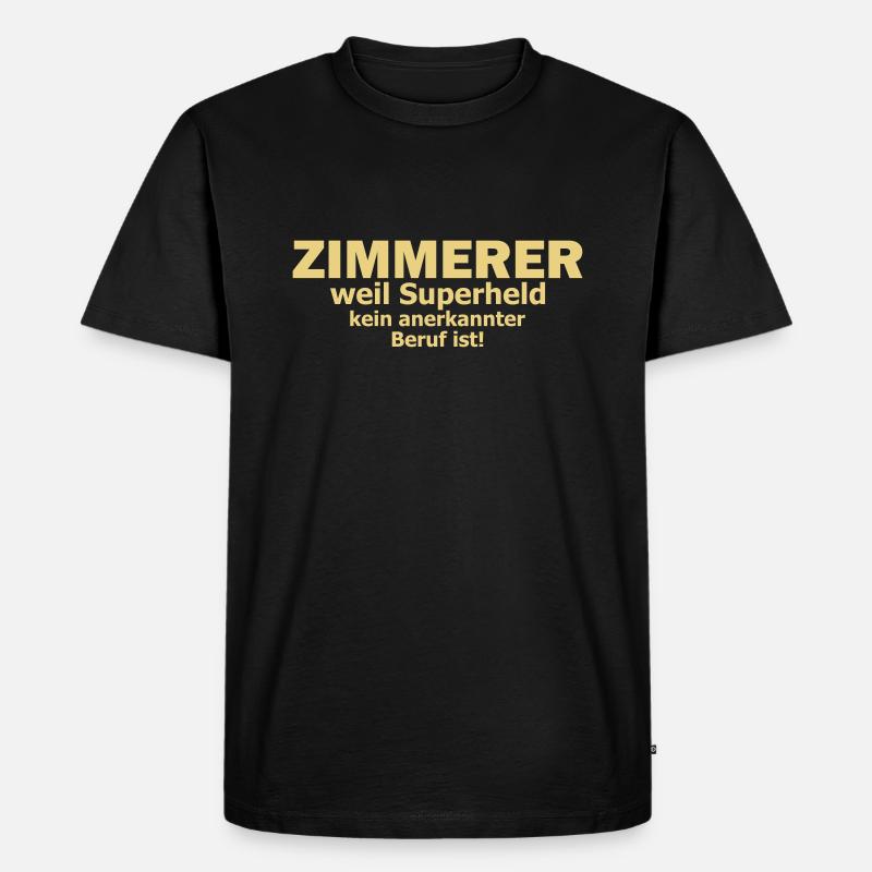 Zimmerer - Männer Premium Bio T-Shirt - Schwarz