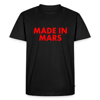 Made in mars - T-shirt Premium bio Homme - noir - Devant - Nico (187cm)