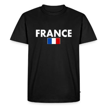 France - T-shirt Premium bio Homme - noir - Devant - Nico (187cm)