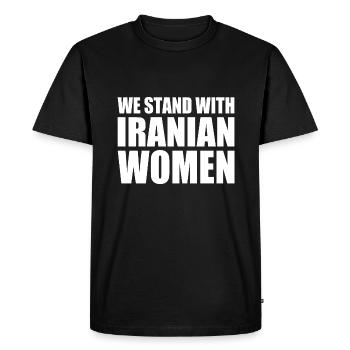 We stand with iranian women - Men's Premium Organic T-Shirt - black - Front - Nico (187cm)