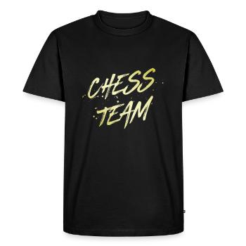Chess Team - Men's Premium Organic T-Shirt - black - Front - Nico (187cm)