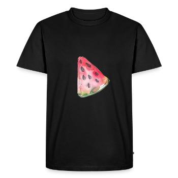 Pastèque - T-shirt Premium bio Homme - noir - Devant - Nico (187cm)