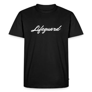 Maître nageur - T-shirt Premium bio Homme - noir - Devant - Nico (187cm)