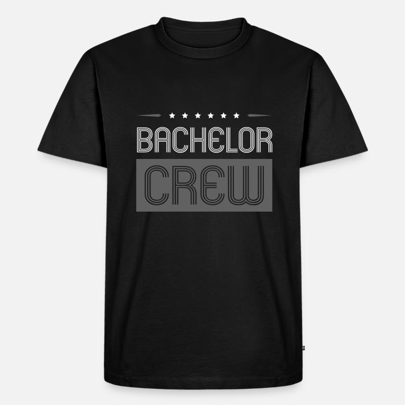 Bachelor Crew - Männer Premium Bio T-Shirt - Schwarz