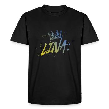 Lina - T-shirt Premium bio Homme - noir - Devant - Nico (187cm)