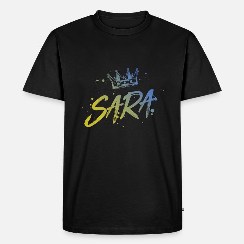 Sara - Männer Premium Bio T-Shirt - Schwarz