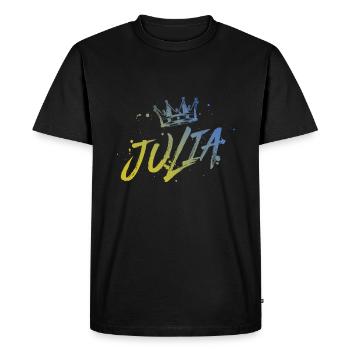 Julia - T-shirt Premium bio Homme - noir - Devant - Nico (187cm)