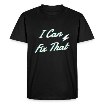 Fix That Electro Worker Craftsman Electrician - Men's Premium Organic T-Shirt - black - Front - Nico (187cm)