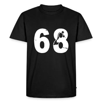 68 Maillot numéro - T-shirt Premium bio Homme - noir - Devant - Nico (187cm)