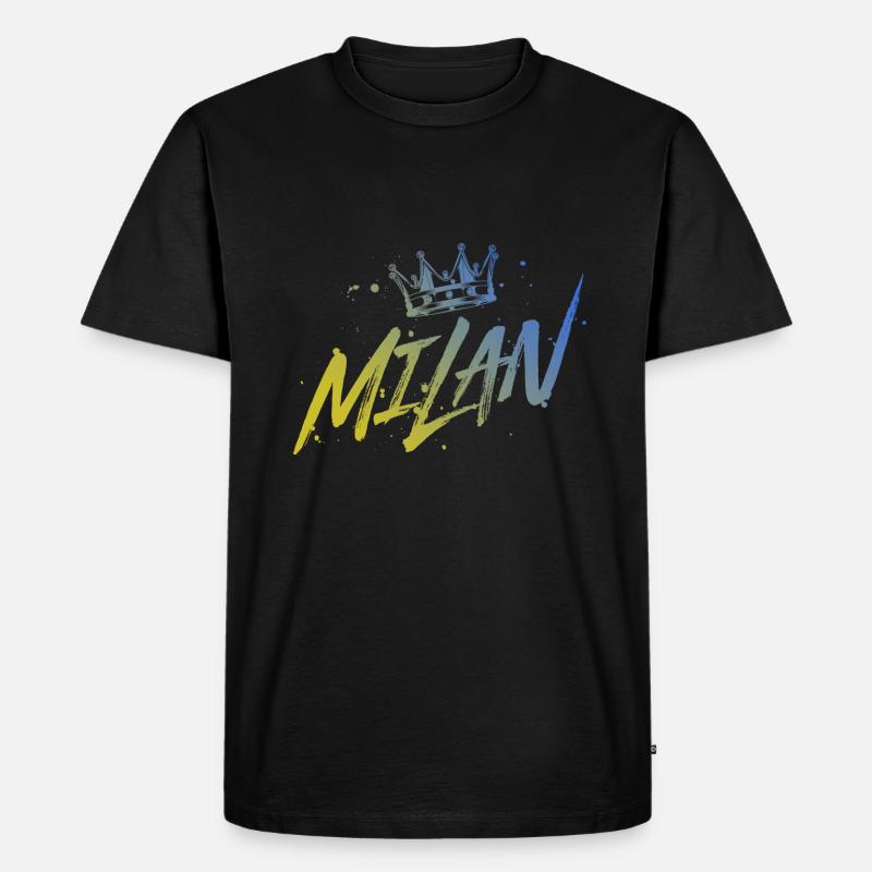 Milan - Männer Premium Bio T-Shirt - Schwarz