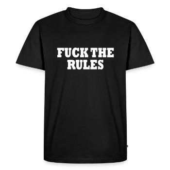 Fuck the rules - T-shirt Premium bio Homme - noir - Devant - Nico (187cm)