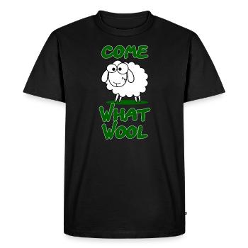 Venez ce cadeau de conception drôle de laine Schaaf - T-shirt Premium bio Homme - noir - Devant - Nico (187cm)