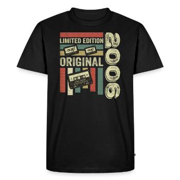Millésime 2006 - Citation d’anniversaire rétro 2006 - T-shirt Premium bio Homme - noir - Devant - Nico (187cm)