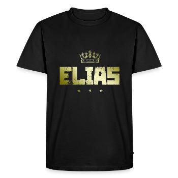 Elias - Men's Premium Organic T-Shirt - black - Front - Nico (187cm)