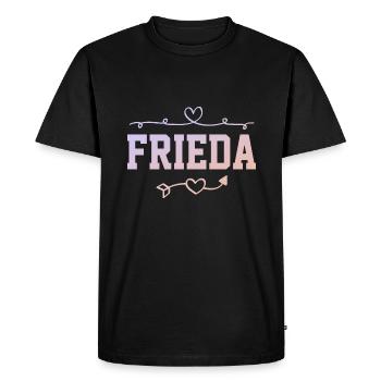 Frieda - Men's Premium Organic T-Shirt - black - Front - Nico (187cm)
