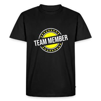 Team Members - Men's Premium Organic T-Shirt - black - Front - Nico (187cm)