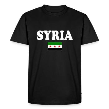 Drapeau de la Syrie - T-shirt Premium bio Homme - noir - Devant - Nico (187cm)