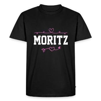 Moritz - T-shirt Premium bio Homme - noir - Devant - Nico (187cm)