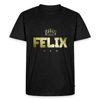Felix - T-shirt Premium bio Homme - noir - Devant - Nico (187cm)