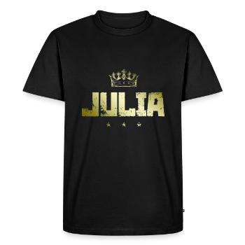 Juliet - Men's Premium Organic T-Shirt - black - Front - Nico (187cm)