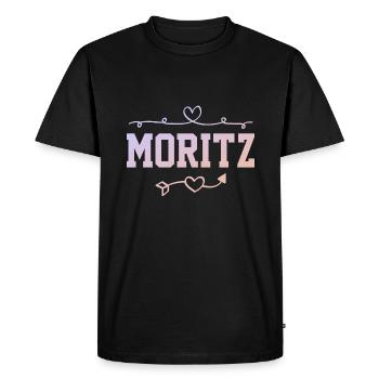 Moritz - T-shirt Premium bio Homme - noir - Devant - Nico (187cm)
