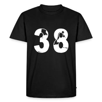 38 Number jersey - Men's Premium Organic T-Shirt - black - Front - Nico (187cm)