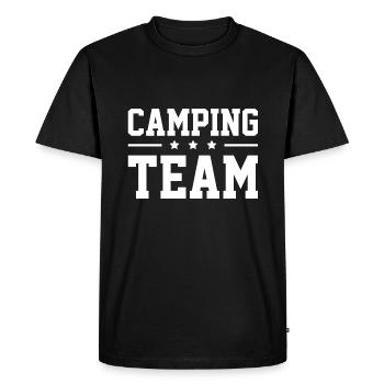 Équipe de camping - T-shirt Premium bio Homme - noir - Devant - Nico (187cm)