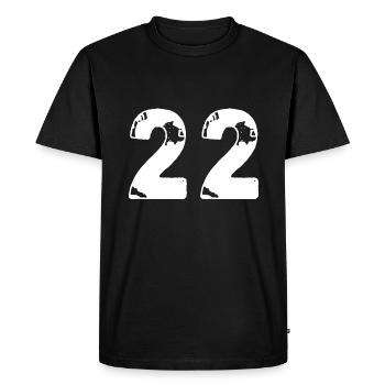 22 Number jersey - Men's Premium Organic T-Shirt - black - Front - Nico (187cm)